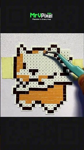 Satisfying 8-Bit Pixel Art: Crafting a Zen Capybara Mosaic 🦦 | A Relaxing DIY Craft
