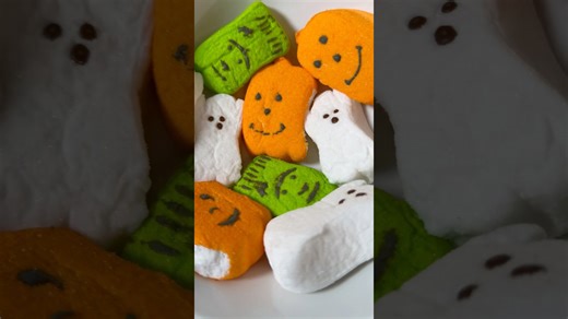 Making edible Peeps slime with marshmallow candy