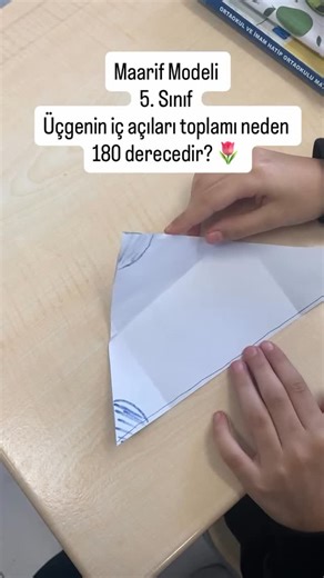 🇹🇷KIRAÇ ORTAOKULU🇹🇷 on Instagram: "🔺Üçgenin iç açıları toplamı neden 180 derecedir? Matematik dersimizde eğlenerek öğrenmeye devam ediyoruz. @istanbulilmem @esenyurtmem @nzhtknl @aslihocailemat"