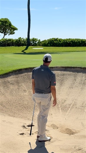Parker McLachlin on Instagram: "I love bunker play because there are so many varieties of shots that you can hit out of a bunker. This one, to a short sided ghost hole, with 15mph wind off the left had more of a cut intention, with a sawed off release. Entry point into the sand for bunker shots with spin is usually pretty darn consistent with players at the highest level. @adamscottofficial #golf #pgatour #golfswing"