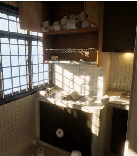 You never know what’s inside 🫢 #singapore #unrealengine #gamedev #liminalspaces #kitchen