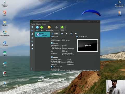 como descargar e instalar gentoo en virtual box