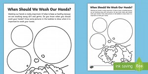 When Should We Wash Our Hands? Handwashing Worksheet