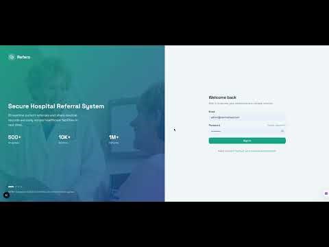 Refero - Hospital Referral & Shared Patient Data System