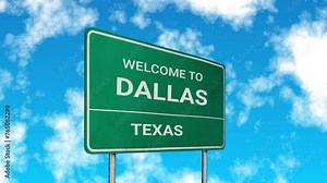 Welcome To Dallas Texas Road Sign