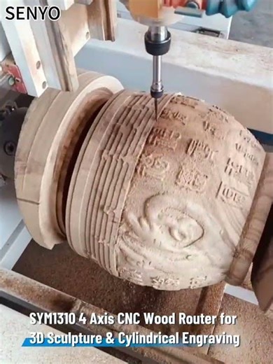 The 4 axis CNC wood router offers superior performance for complex 3D