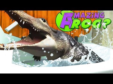 FLUSHING THE NEW CROCODILE DOWN THE MAGIC TOILET - Amazing Frog Part 171 | Pungence