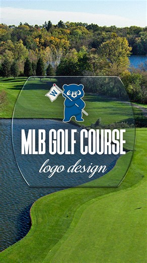 Jason Tichy | Sports Brand Designer on Instagram: "If the Chicago Cubs had a golf course, this is what I think their logo should look like. With such a deep history, I pulled several references into the logo, starting with one of their old logos that I love which features a cub head. I illustrated the head as well as a body, bringing the logo to life. To add a golf element, I included a golf flag in the cub’s arms, and naturally had to put a W on the flag, as cubs fans fly these after every win.