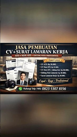 JASA PEMBUATAN CV & SURAT LAMARAN KERJA #trending