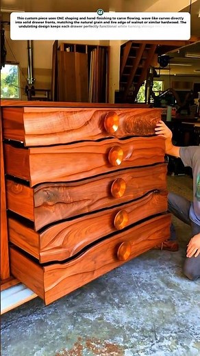 Art You Can Use! Stunning Curved Wood Dresser Design 🪵✨