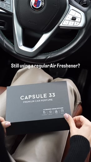 Car Perfume not air freshener 🤓 CAPSULE 33 @capsule_33 1. Smart auto on/off sensor - turns on when you drive, off when you park 2. 90-day warranty - if defective, we replace it via “Contact Seller” on Amazon 3. 6 signature 5 mL scents included - for men, women, and unisex 4. Compact design - clips to car vent or sticks to wall at home or office 5. Long battery life - up to 20 hours on a single 3-hour charge #capsule33 #airfreshener #carperfume #perfume #fragance #diffuser #car #carmust #torotno
