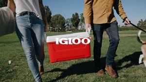 Igloo 48 QT Laguna Hard Sided Ice Chest Cooler, Red