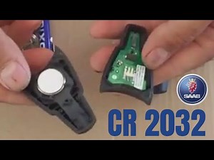 How to replace SAAB 9-3 2003 up to 2011 key fob cover and battery