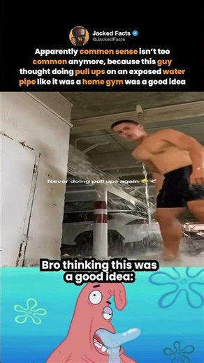 Apparently common sense isn't too common anymore, because this guy thought pull ups