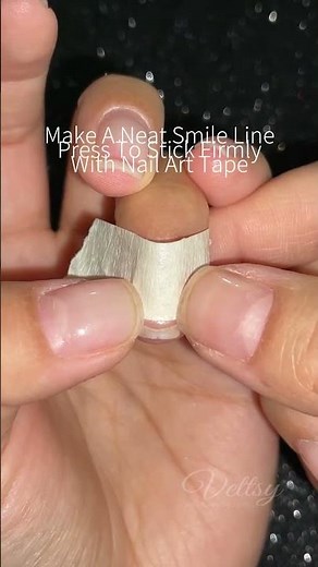 Make A Perfect French Line With The Nail Art Tape