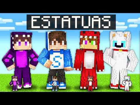 ¡Batalla de Construccion de ESTATUAS en MINECRAFT!💥🤯 Sparta356