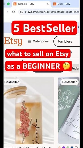 New Etsy shop! What to Sell on Etsy as a Beginner? Use 5 Etsy BestSeller. Etsy shop for Beginners