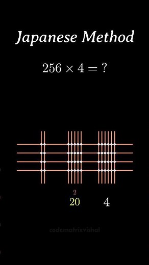 🤔 Master Japanese Line Multiplication Method | Fast Visual Math Trick #maths #japanesemath #visual