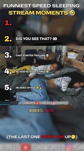 FUNNIEST SPEED SLEEPING STREAM MOMENTS 😭🔥 (THE LAST ONE WOKE HIM UP 😳) #shorts #speed #viral #fyp