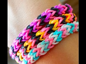 Bracelet élastique CHEVRON - Méthode simple et rapide en 15 minutes - RAINBOW LOOM (français)