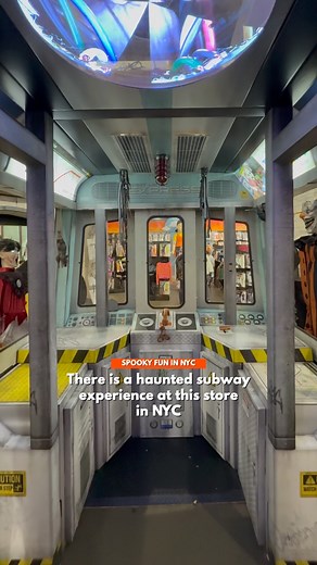 FREE Haunted Subway Experience in NYC 👁️ New this year at @SpiritHalloween — the Haunted Subway! Step inside a creepy, abandoned New York subway car where flickering lights, eerie graffiti, and ghostly passengers set the scene. Pull the lever (if you dare) to trigger jolts, shakes, and electrifying surprises — including the unforgettable “Electrified Corpse” and a few other spine-tingling riders you won’t want to miss. A thrilling (and FREE) underground detour you must see this Halloween season