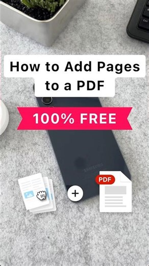 How to Add Pages to a PDF in Mobile Online for FREE