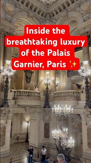Inside the breathtaking luxury of the Palais Garnier, Paris ✨ #PalaisGarnier⁠ ⁠ ⁠#OperaGarnier⁠ ⁠