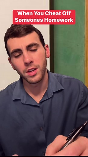 156K views · 9.5K reactions | You at least gotta change it a little  #homework #school #cheating #comedyskit #funnyvideos | Lando Kalriz | Facebook