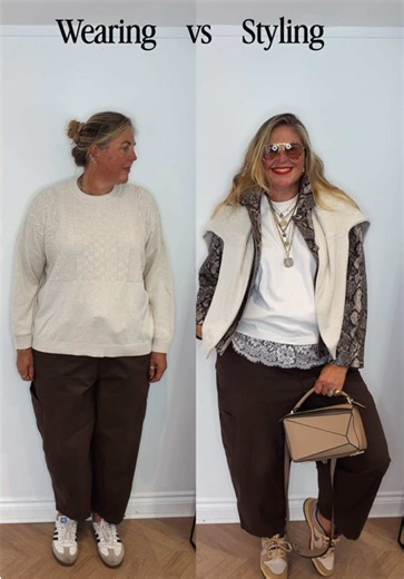 Wearing vs styling #PlusSizeFashion #PlusSizeStyle #Size22Style #MidlifeStyle #wearingvstyling