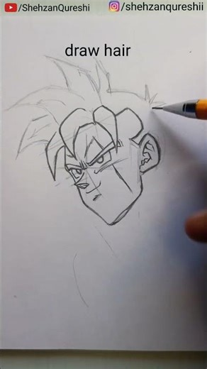 How to Draw Future Gohan Smiling