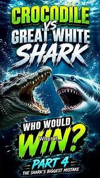 Crocodile vs Great White Shark 🐊🦈 The Shark’s Biggest Mistake!