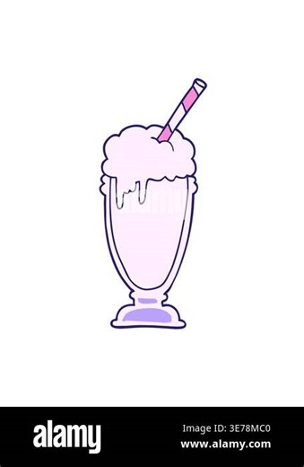 vibrating motion animation of cartoon milkshake image Stock Video Footage - Alamy