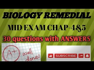 Biology Remedial mid exam from chapter 4 &5 of 30 questions with deep explanations of answers