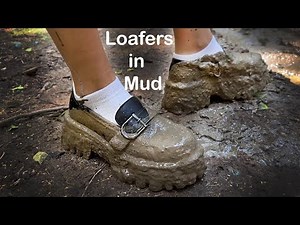 Platform Loafers in Mud, Shoes in Mud, Loafers in Mud, Platform Shoes in Mud, Heels in Mud (# 1303)