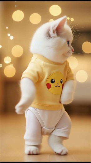 This kitten is actually Pikachu 😍 #catdance #adorable #viral