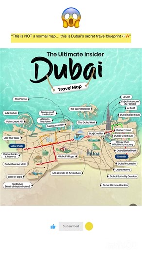 Dubai Travel Map 🇦🇪 | Every Famous Place You MUST Visit 😱✨” #youtubeshorts #dubai