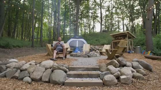 How anyone can upgrade their fire pit with a simple wood shed project