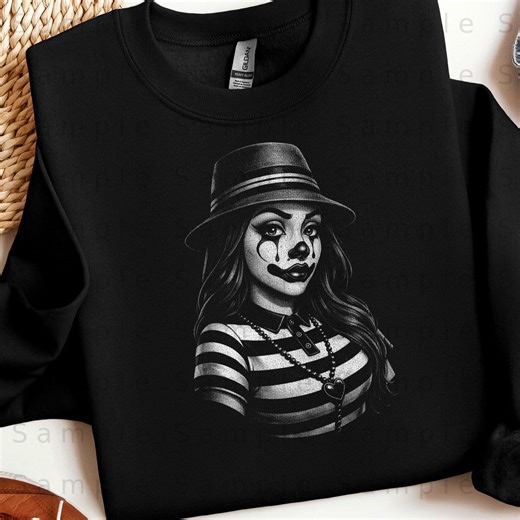 Halftone Chola Clown Girl Art, Gangster Digital Print (black Substrates Digital Download) - Etsy