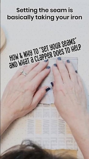 How to Set a Seam with a Clapper - sewing tips and tricks