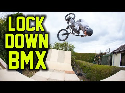 RIDING BACKYARD BMX HALF PIPE?!