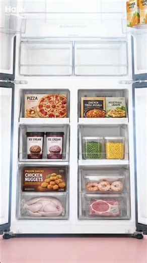 Tap into smarter storage with the Haier Lumière 4-Door Refrigerator