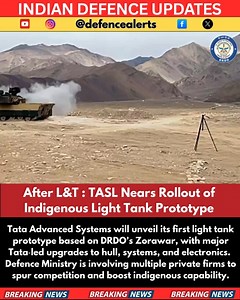 91K views · 2K reactions | After L&T : TASL Nears Rollout of Indigenous Light Tank Prototype | Indian Defence Updates | Facebook