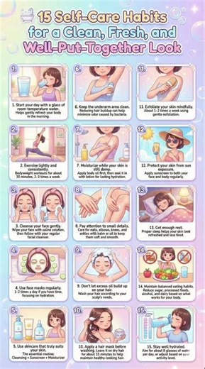 🛁🫧 15 Self-Care Tips for a Clean, Fresh & Well-Cared-For Look