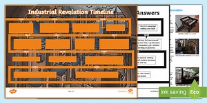 Industrial Revolution Timeline Cut and Stick Activity