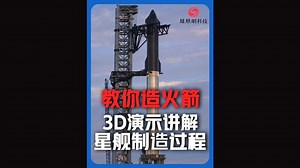 教你造火箭 3D演示讲解星舰制造过程#火箭 #spacex #科技