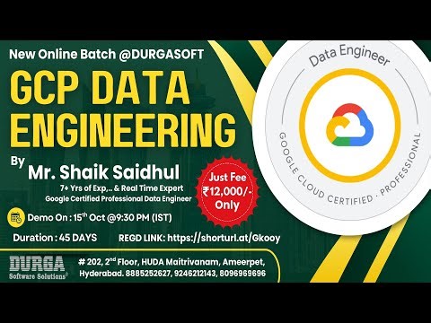GCP DATA ENGINEERING Online Training @ DURGASOFT