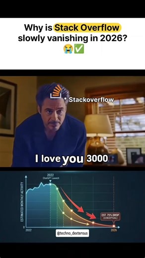 Thank you Stack Overflow!❤️🫡Gonna miss this page😔... #softwareengineer #itjobs #softwaredevelopment