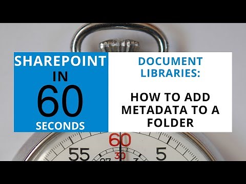 How To Add Metadata To Folders In A SharePoint Document Library