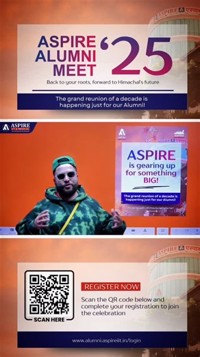 Aspire IIT/Medical Shimla on Instagram: "🎤 Dragta Ji, Himachal’s famous YouTuber, professional anchor & proud Aspire alumnus, invites all alumni to reunite at Aspire Alumni Meet 🌟 Let’s reconnect, relive memories & celebrate together! 🎓✨ #aspirealumni #aspireshimla"