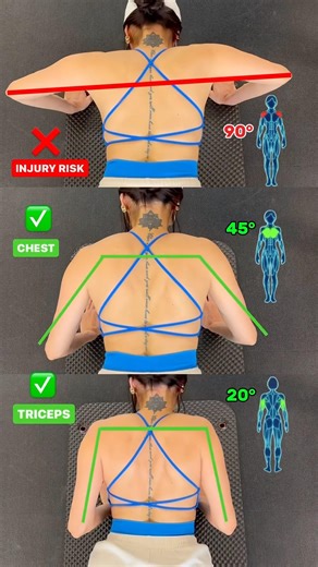 ✅ Do vs Don’t ❌ Push-up Tips for Targeting Muscles 💪🏼